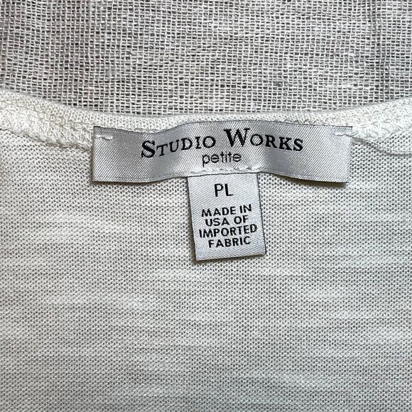 Studio Works | Petite Cream Lace Trimmed Cardigan | PL - Picture 5 of 7